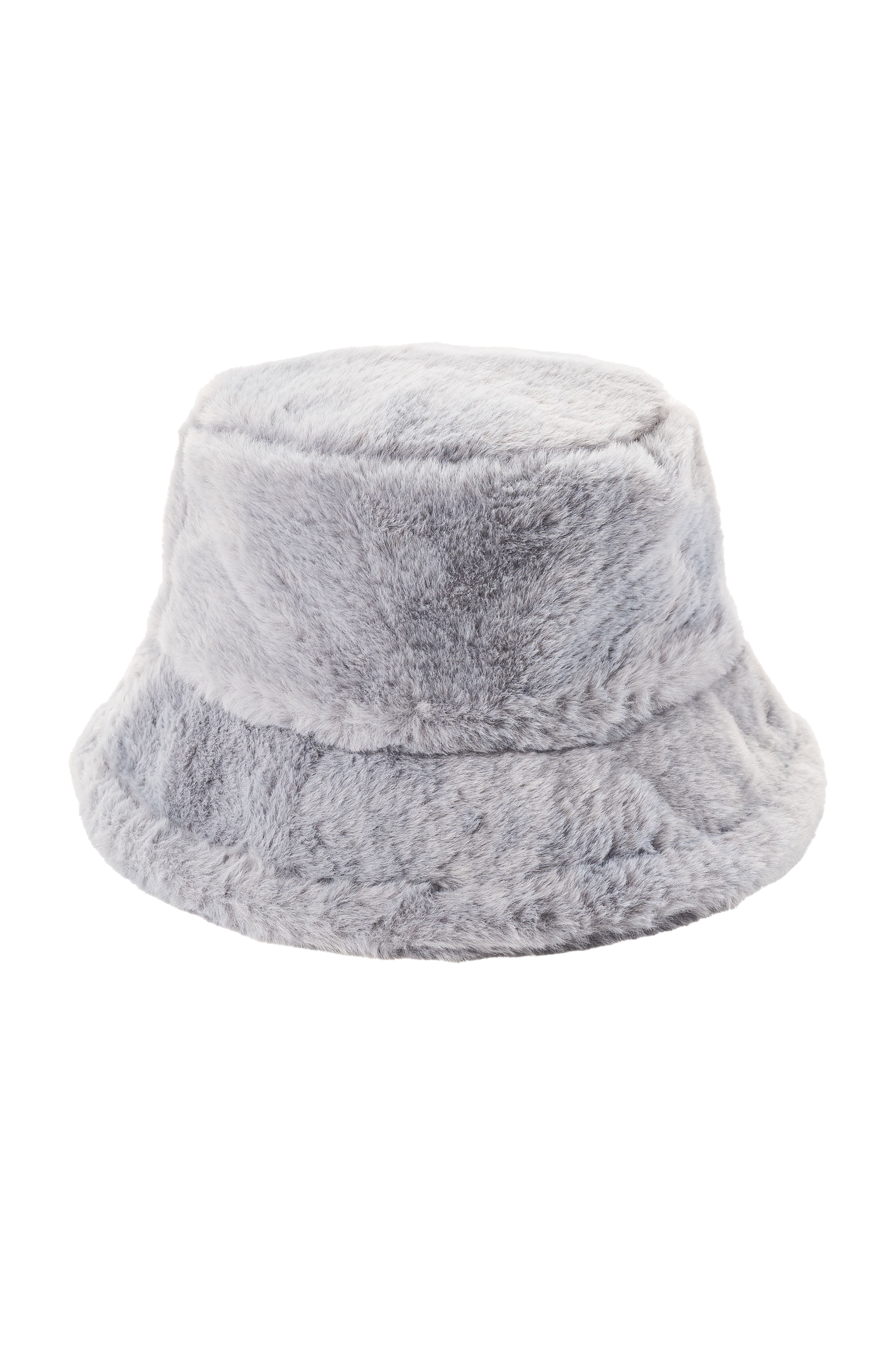 Fur Bucket Hat Grey