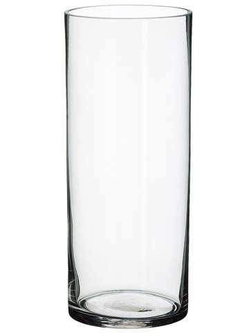 5.5" D 14"H GLASS CYLINDER VASE