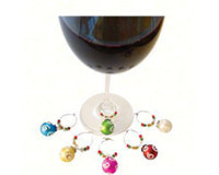 Wine Charms - Glass Christmas