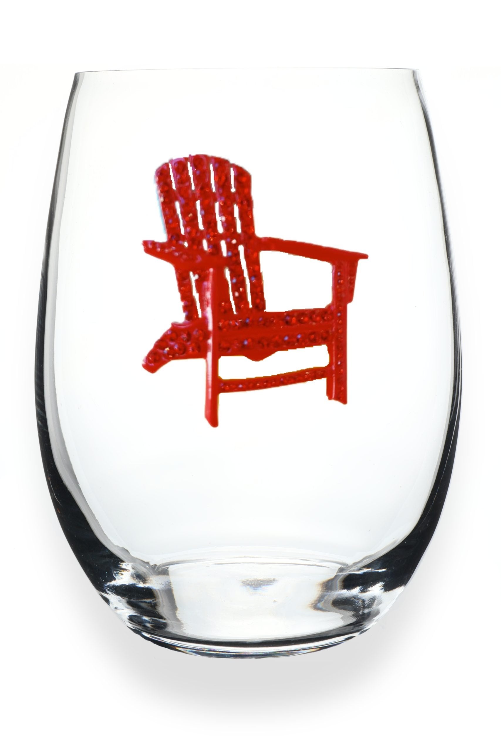 Adirondack Chair Jeweled Stemless Wine Glass