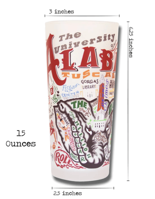 Alabama, University of Glass (set of 2)