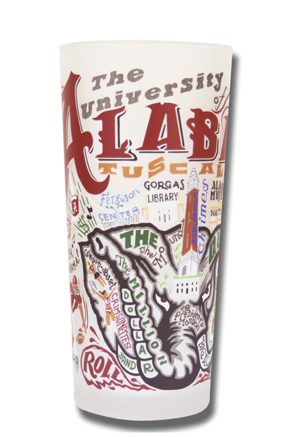 Alabama, University of Glass (set of 2)