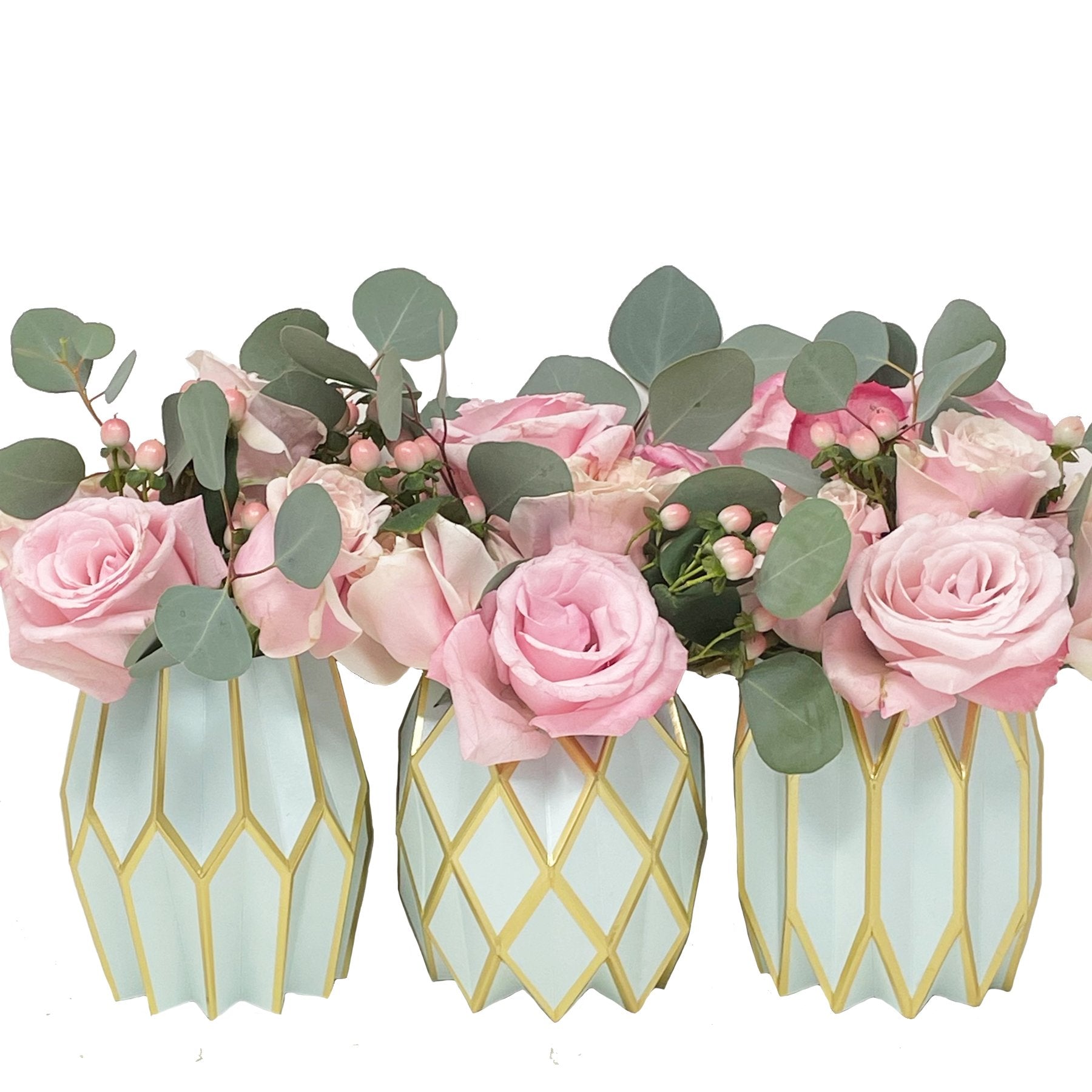 Tiffany & Gold Vase Wrap (set of 3)