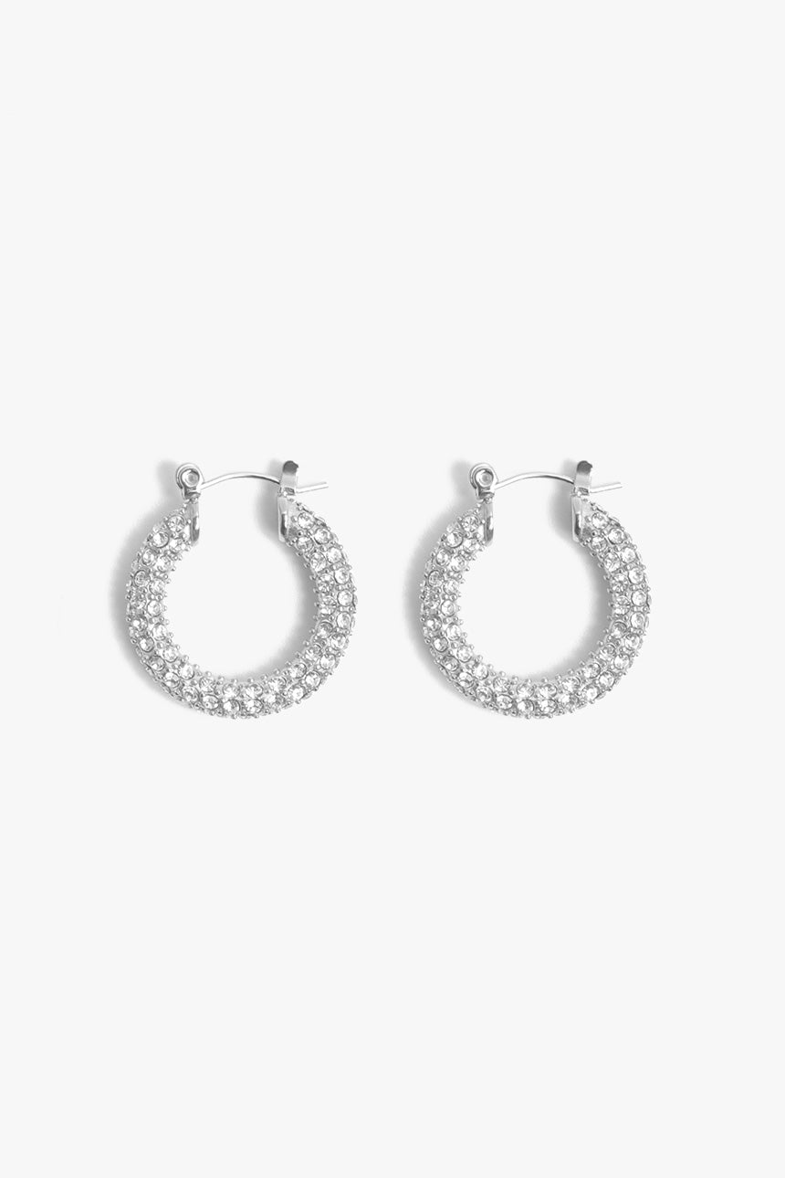 Audrey Hoops - Pave - Silver