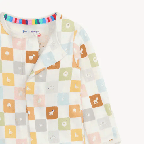 CHECKMATE ORGANIC COTTON FOOTIE-3-6 MOS