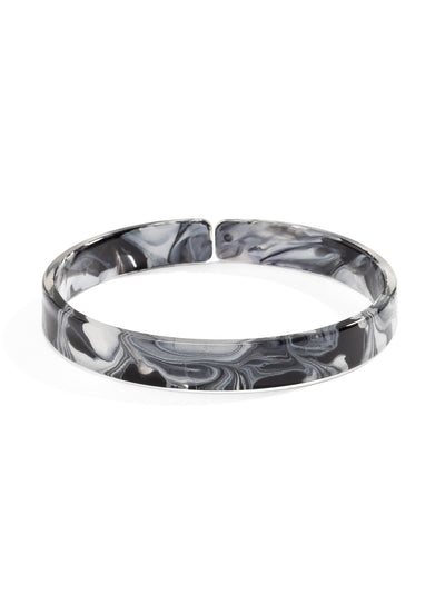 Marbled Bangle Bracelet - Black
