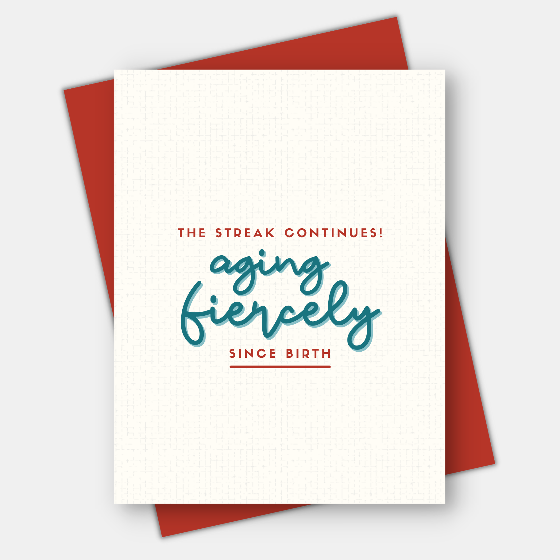 Aging Fiercely Since Birth, Birthday Card