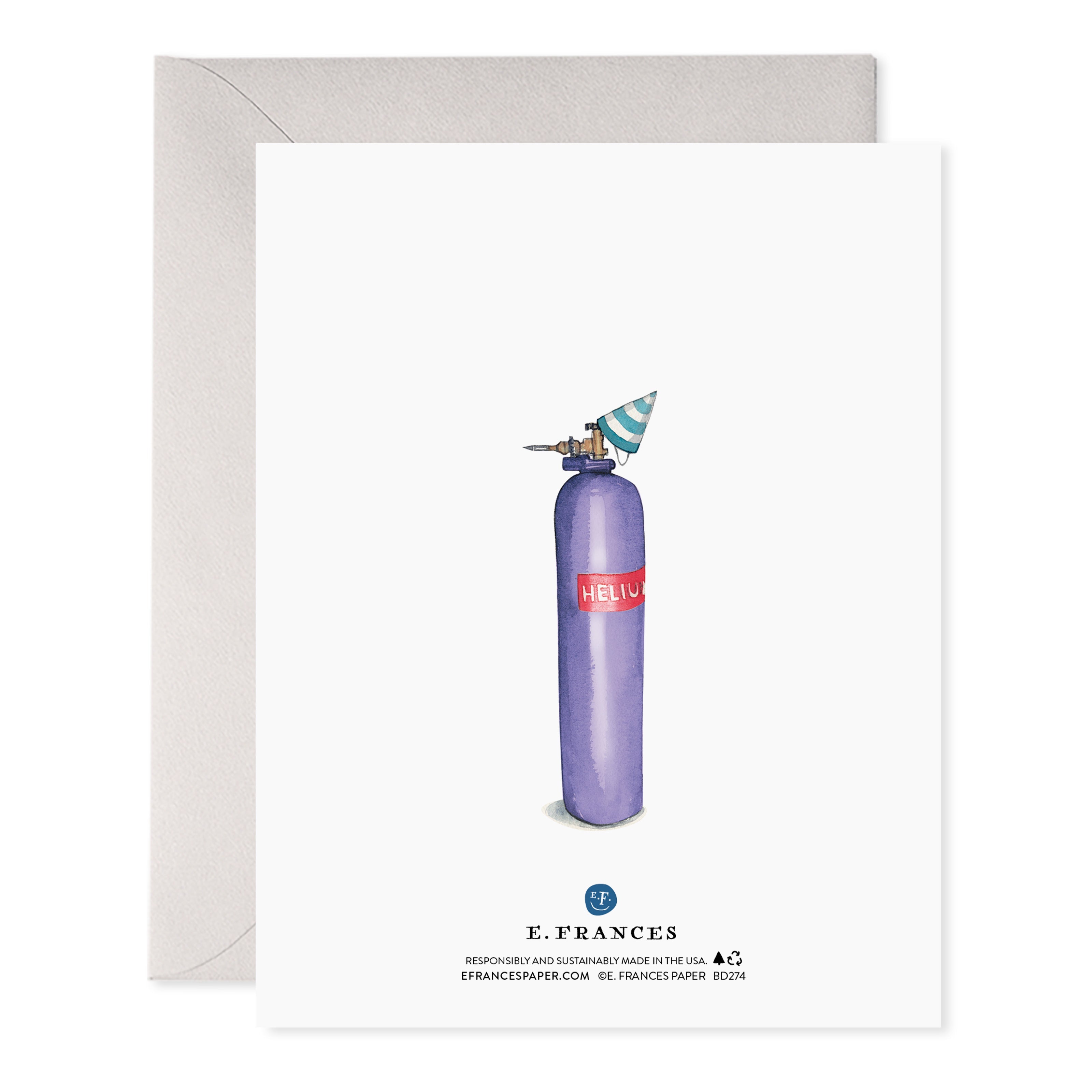 HELIUM 40TH BIRTHDAY CARD