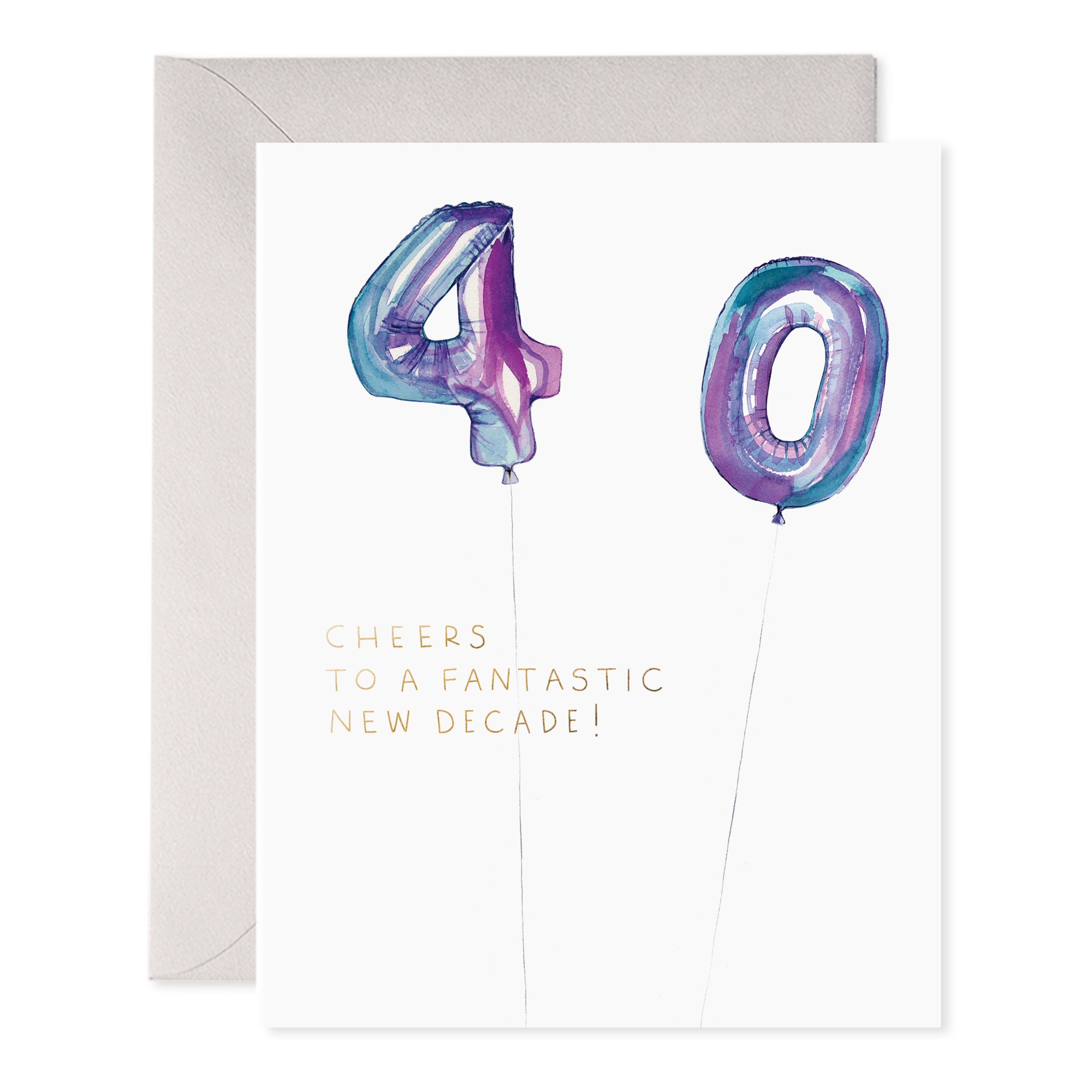 HELIUM 40TH BIRTHDAY CARD
