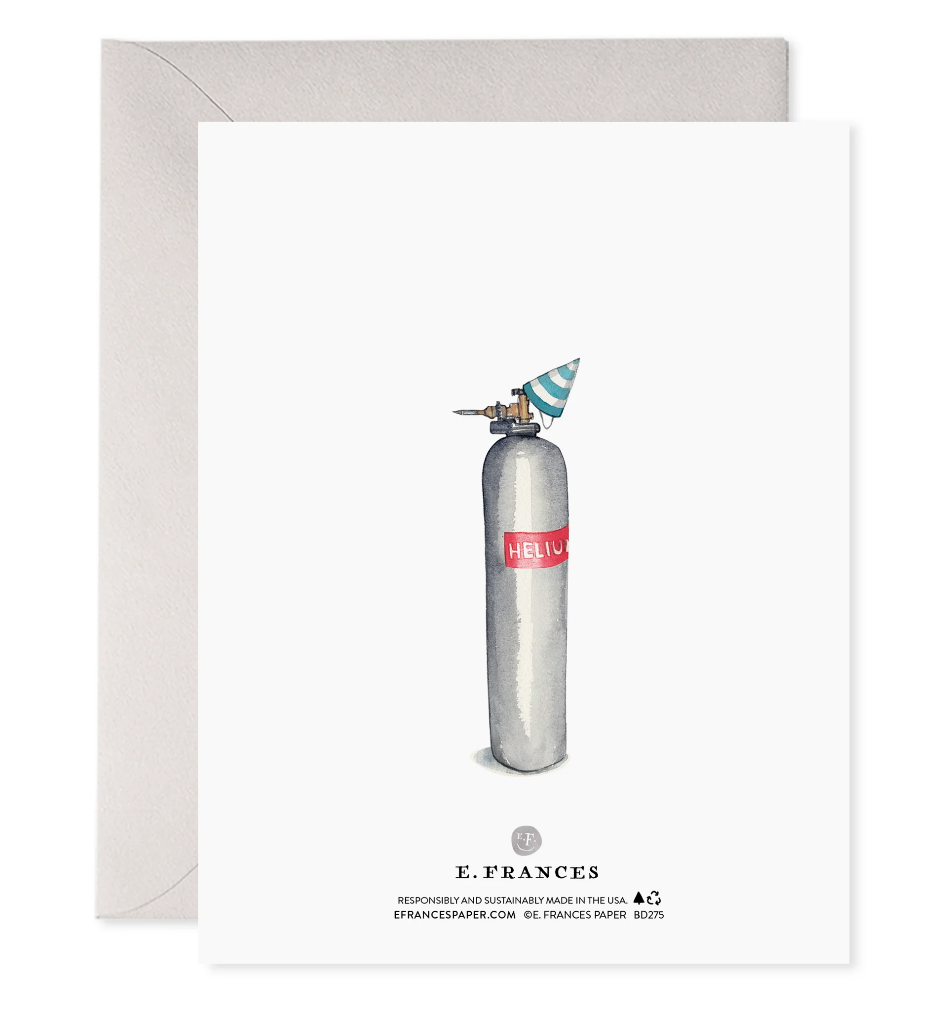 Helium 50th Birthday Card