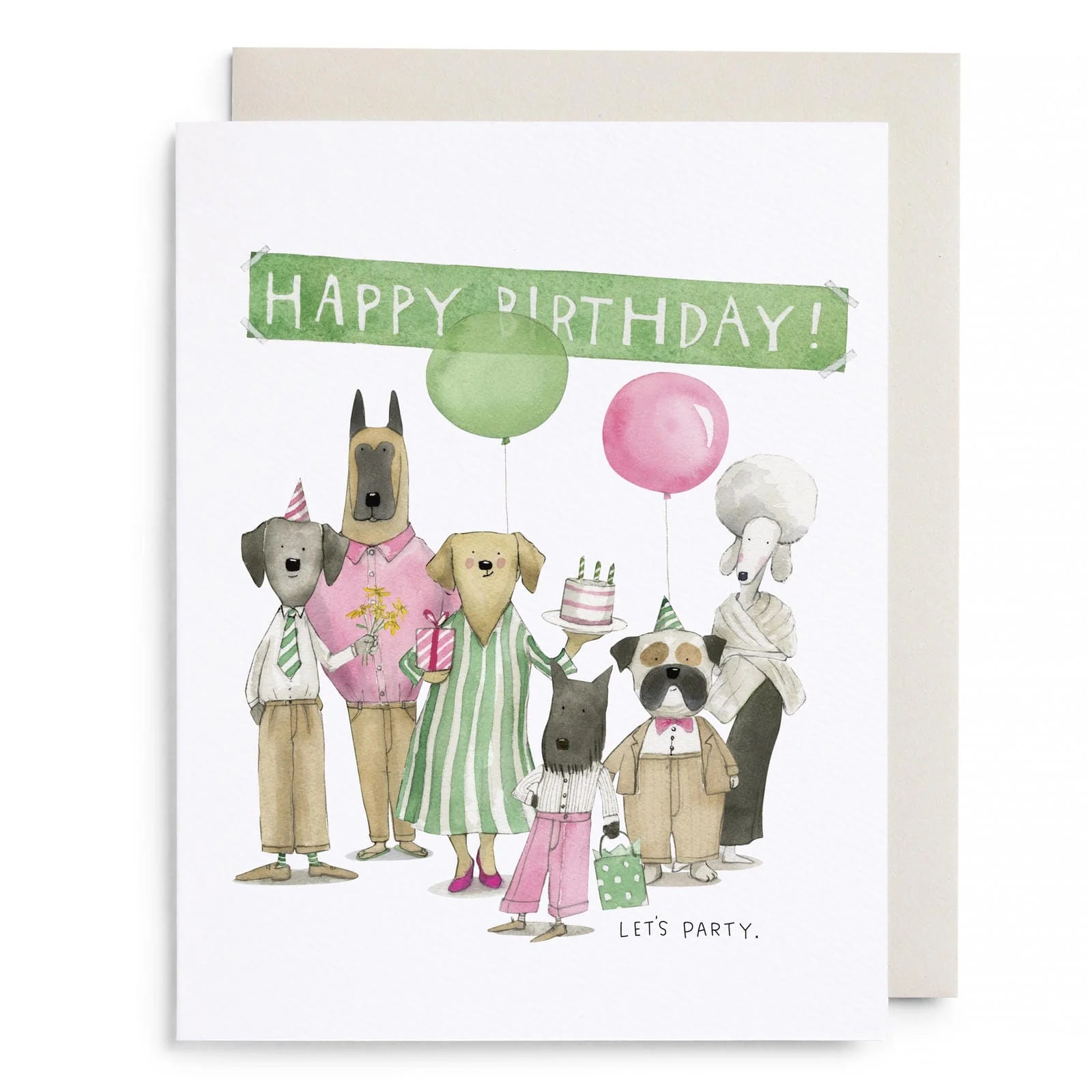 Dog Party Birthday Card