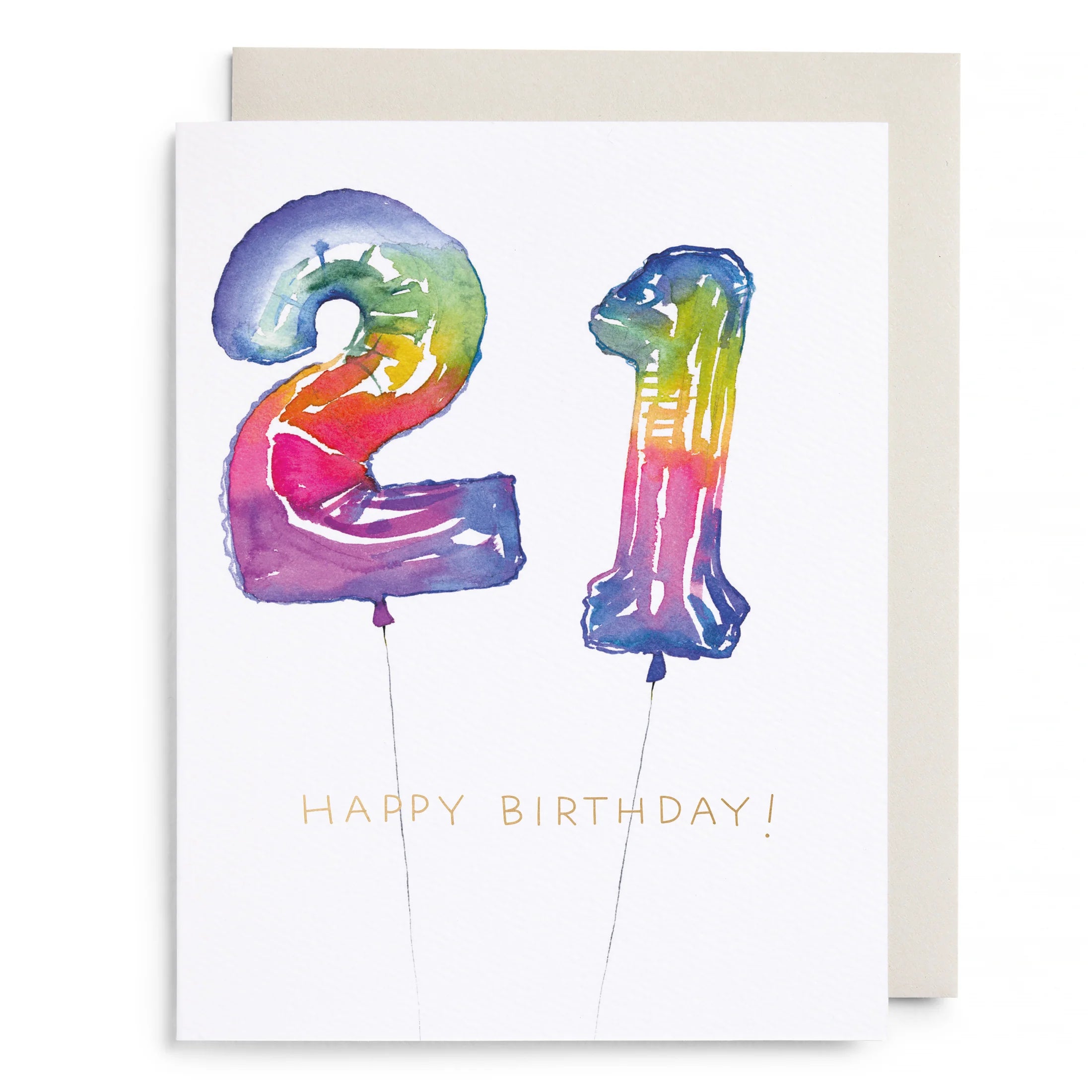 Helium 21st Birthday Card