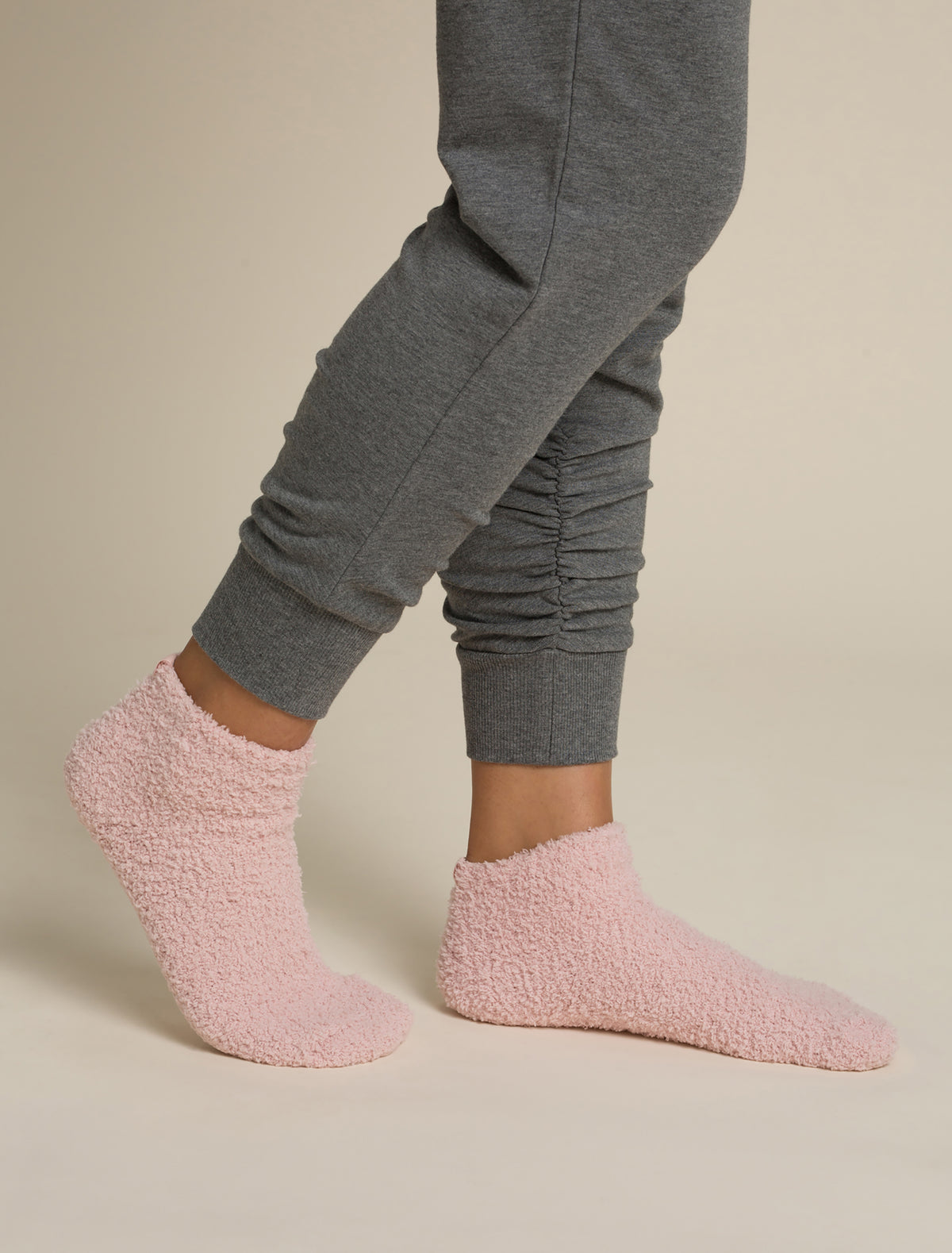 Cozy Chic 2 Pair Tennis Sock Set - Dusty Rose Multi