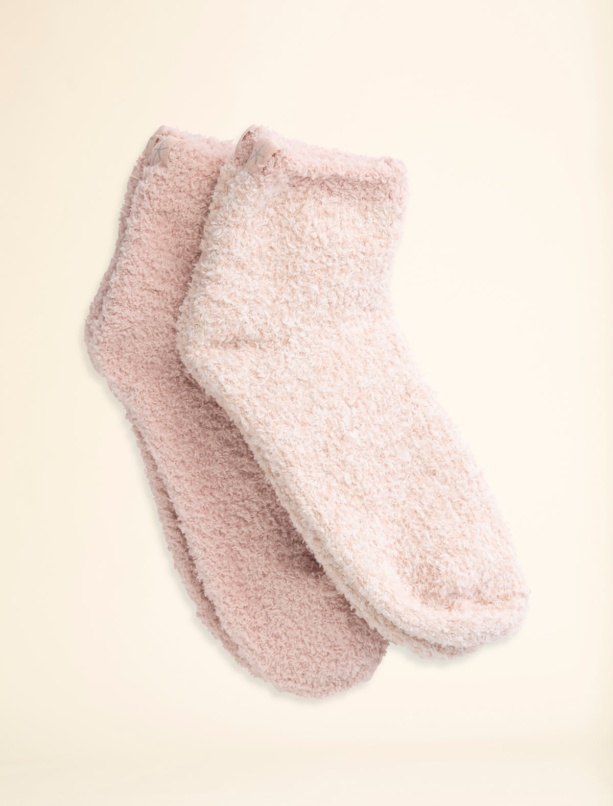 Cozy Chic 2 Pair Tennis Sock Set - Dusty Rose Multi
