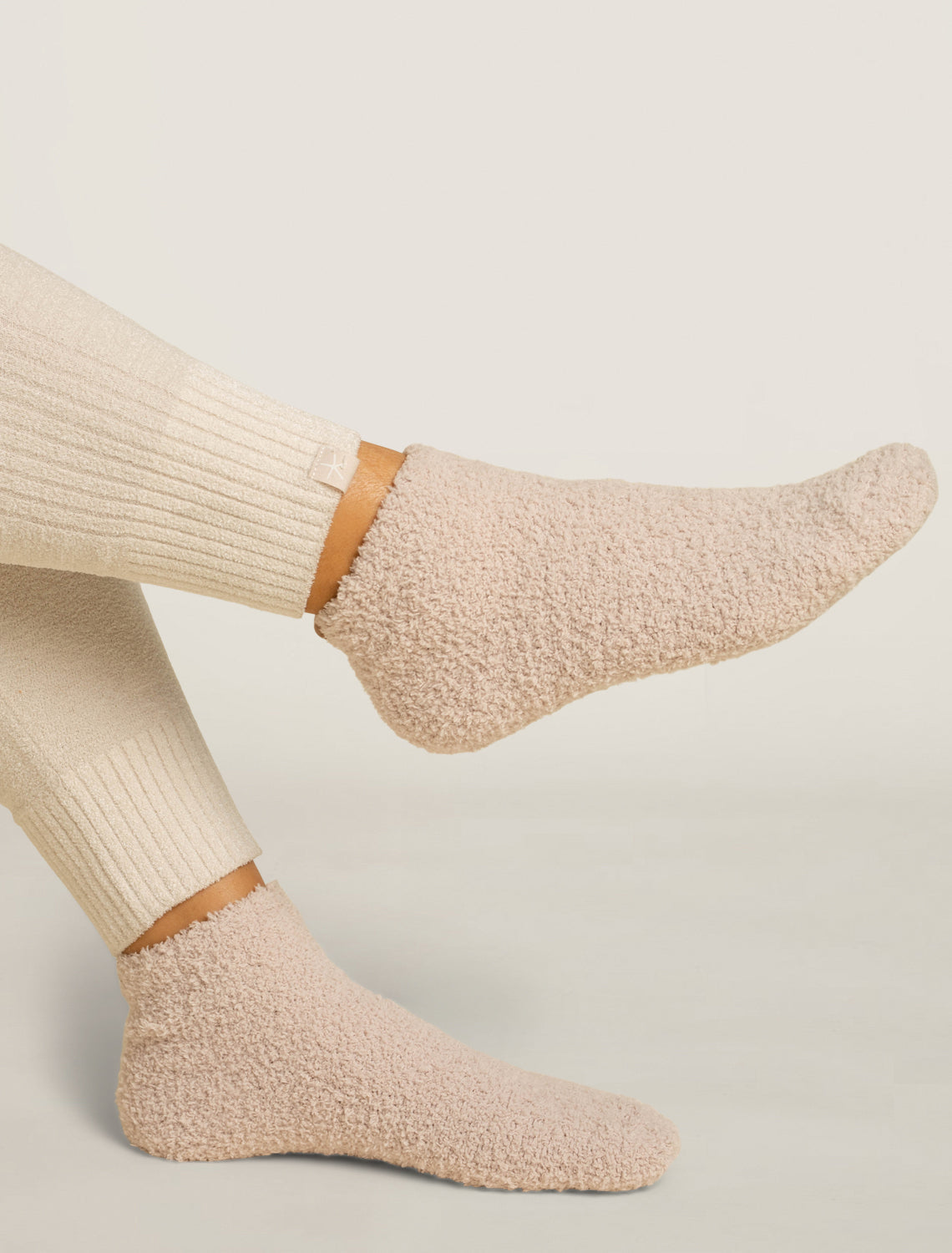 Cozy Chic 2 Pair Tennis Socks - Stone Multi