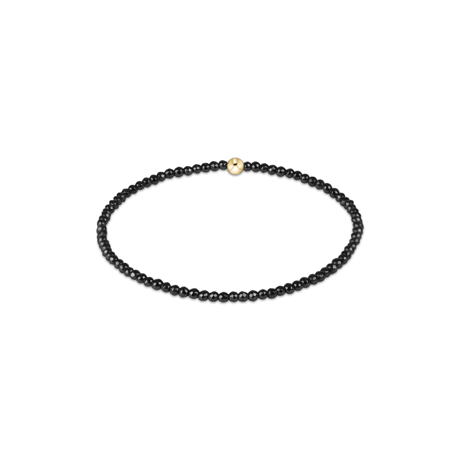 Bright Silver Faceted Hematite 2mm Bead Bracelet
