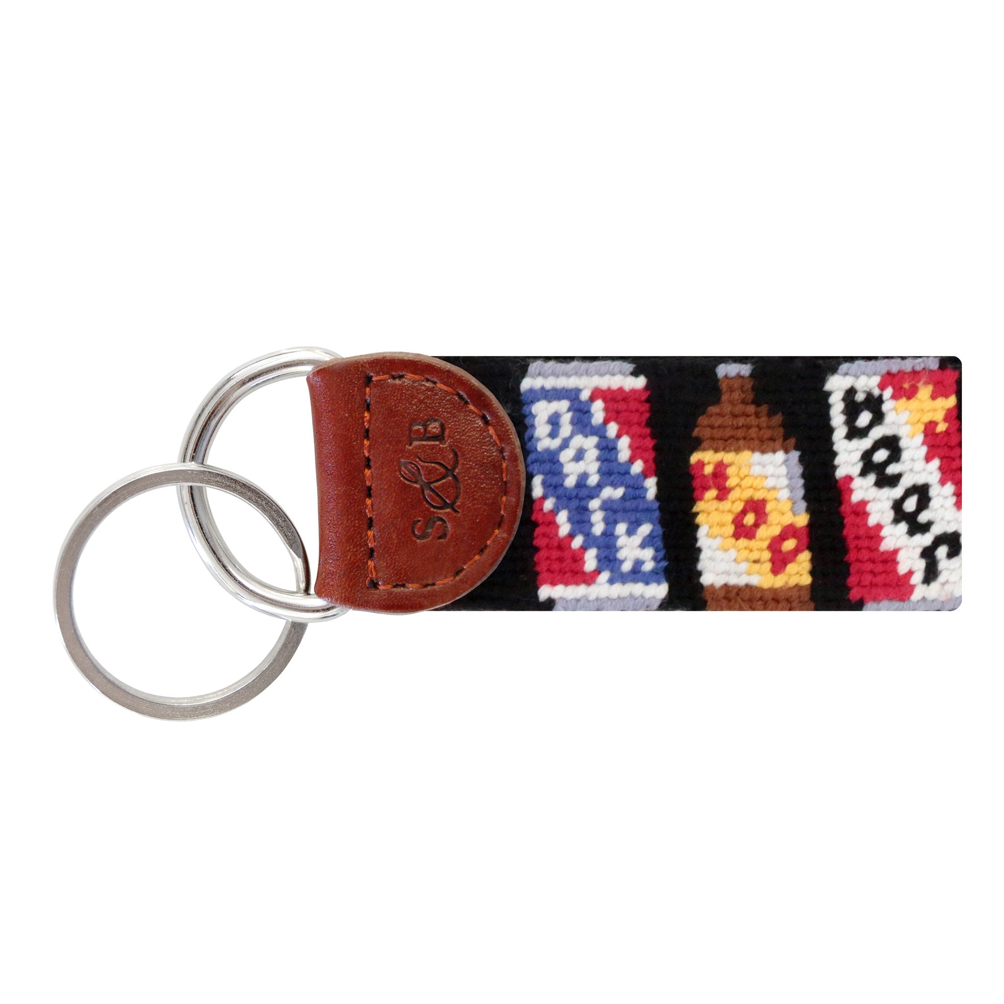 Beer Cans Key Fob (Black)