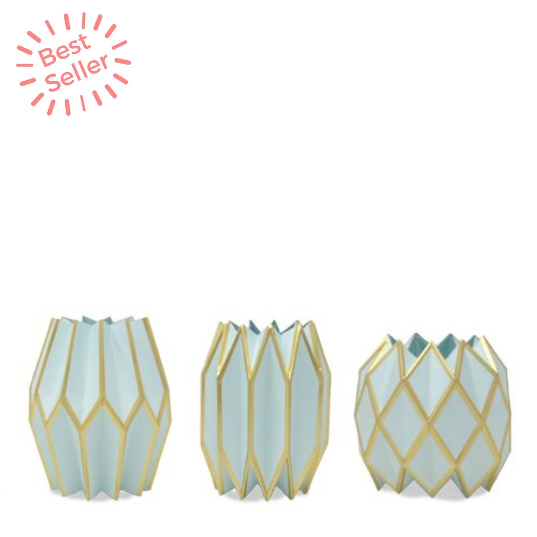Tiffany & Gold Vase Wrap (set of 3)