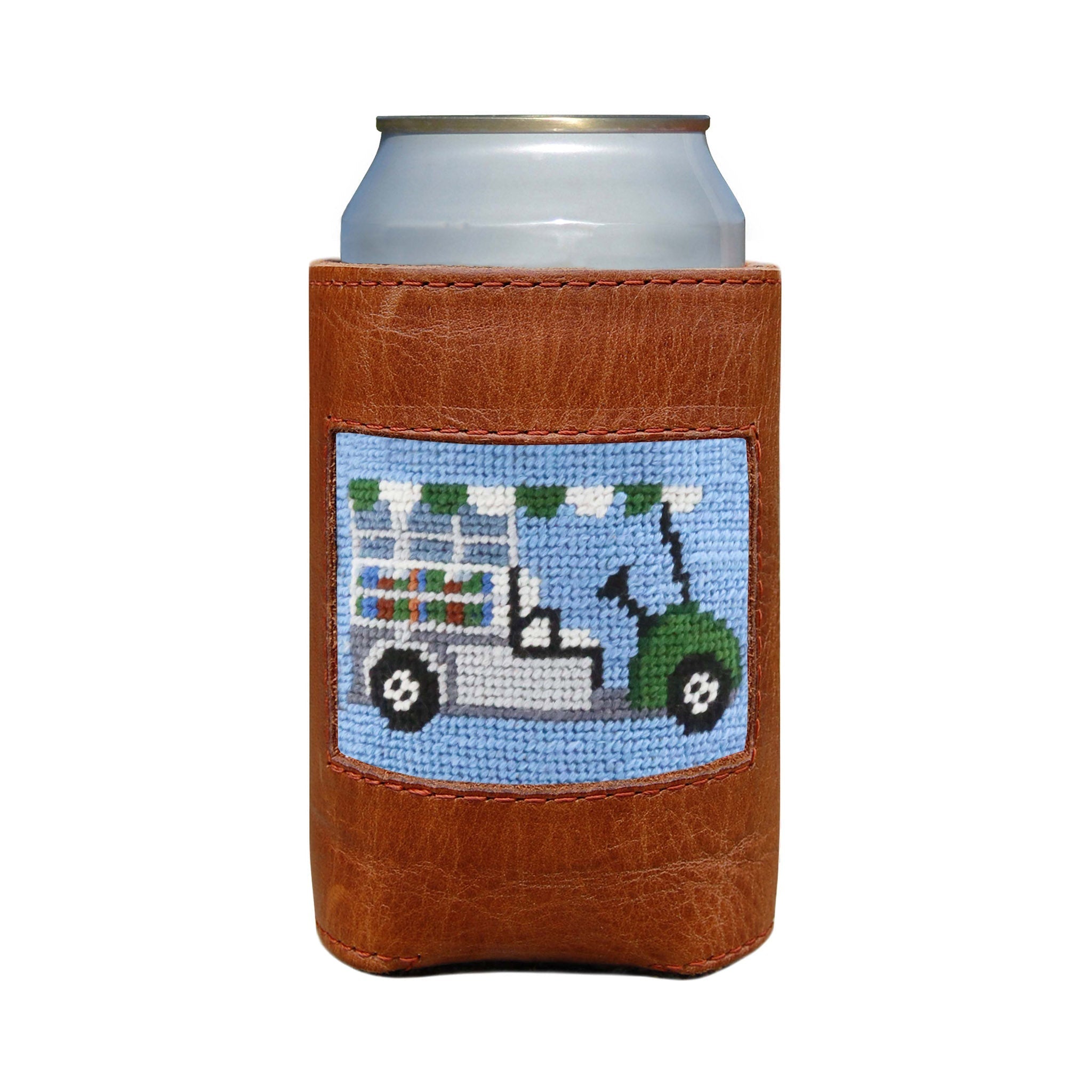 Beverage Cart (Light Blue) - Needlepoint Can Cooler