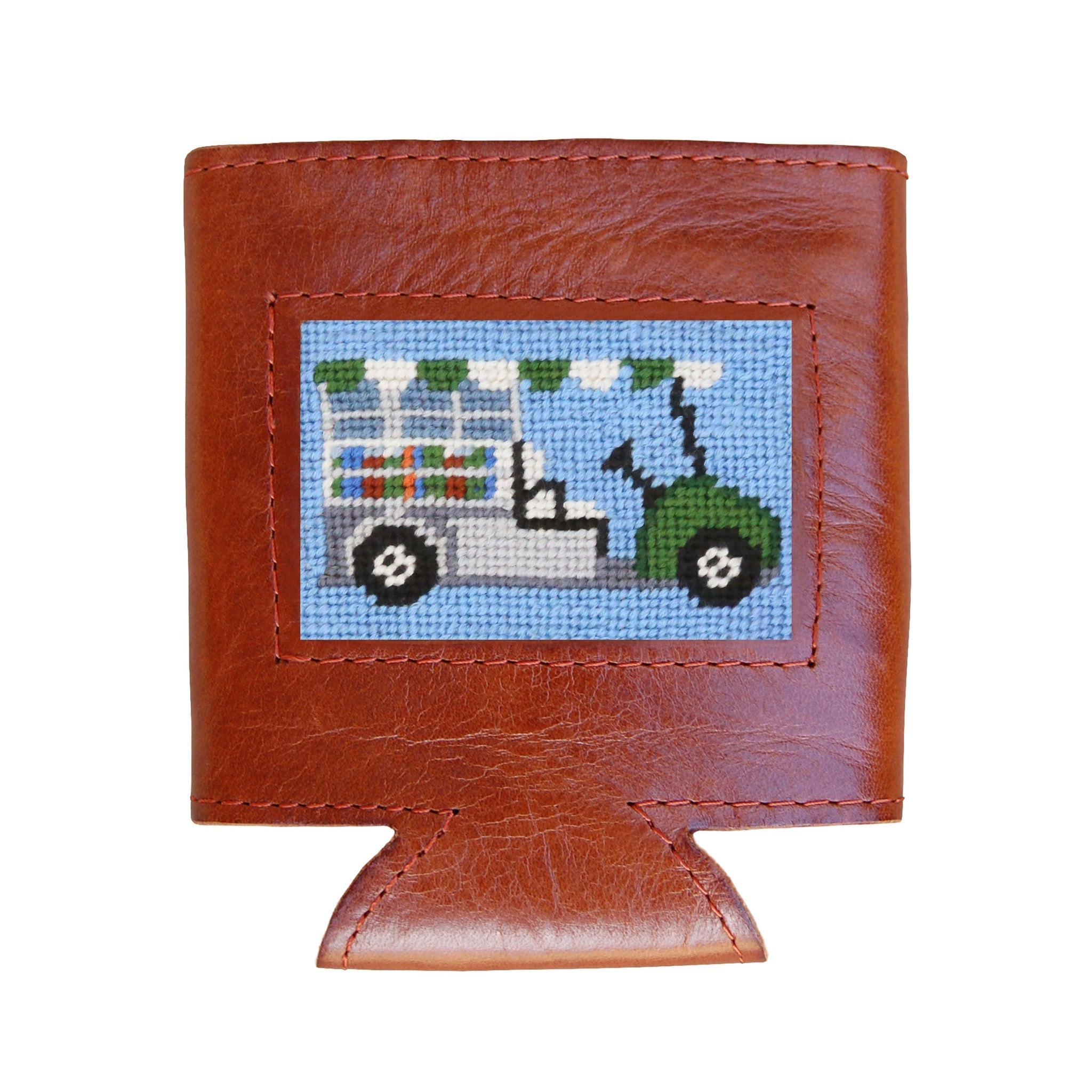 Beverage Cart (Light Blue) - Needlepoint Can Cooler