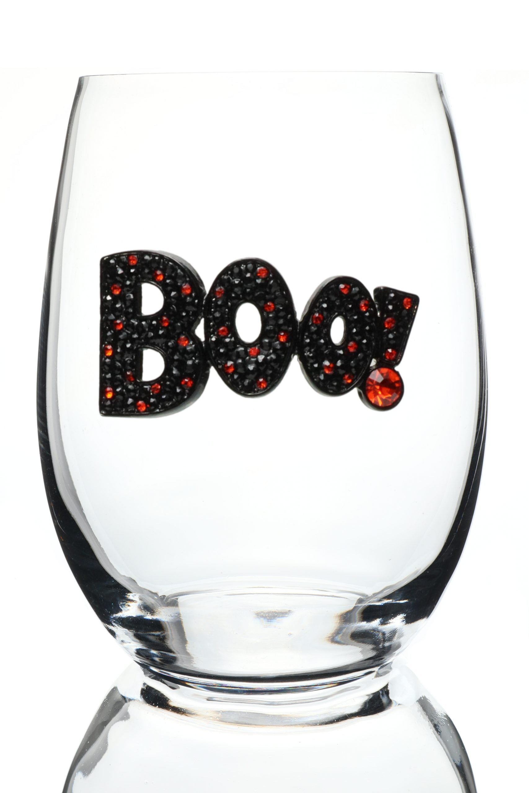 Boo Halloween Stemless Wine Glass