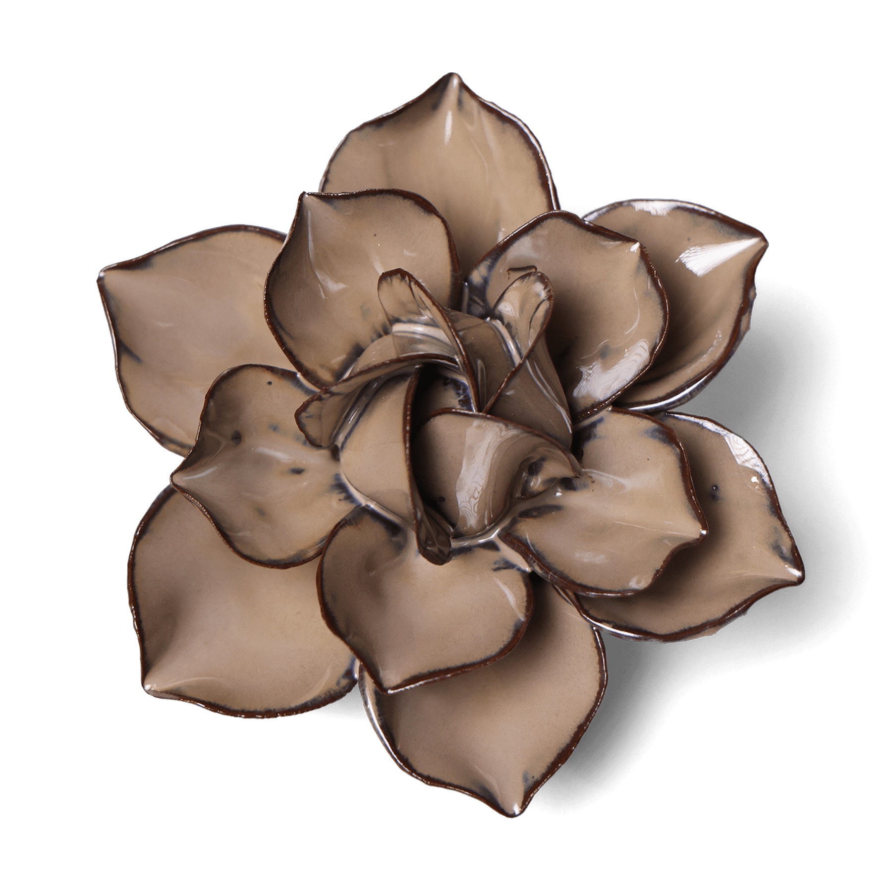 Ceramic Flower Collection Brown Small Flower