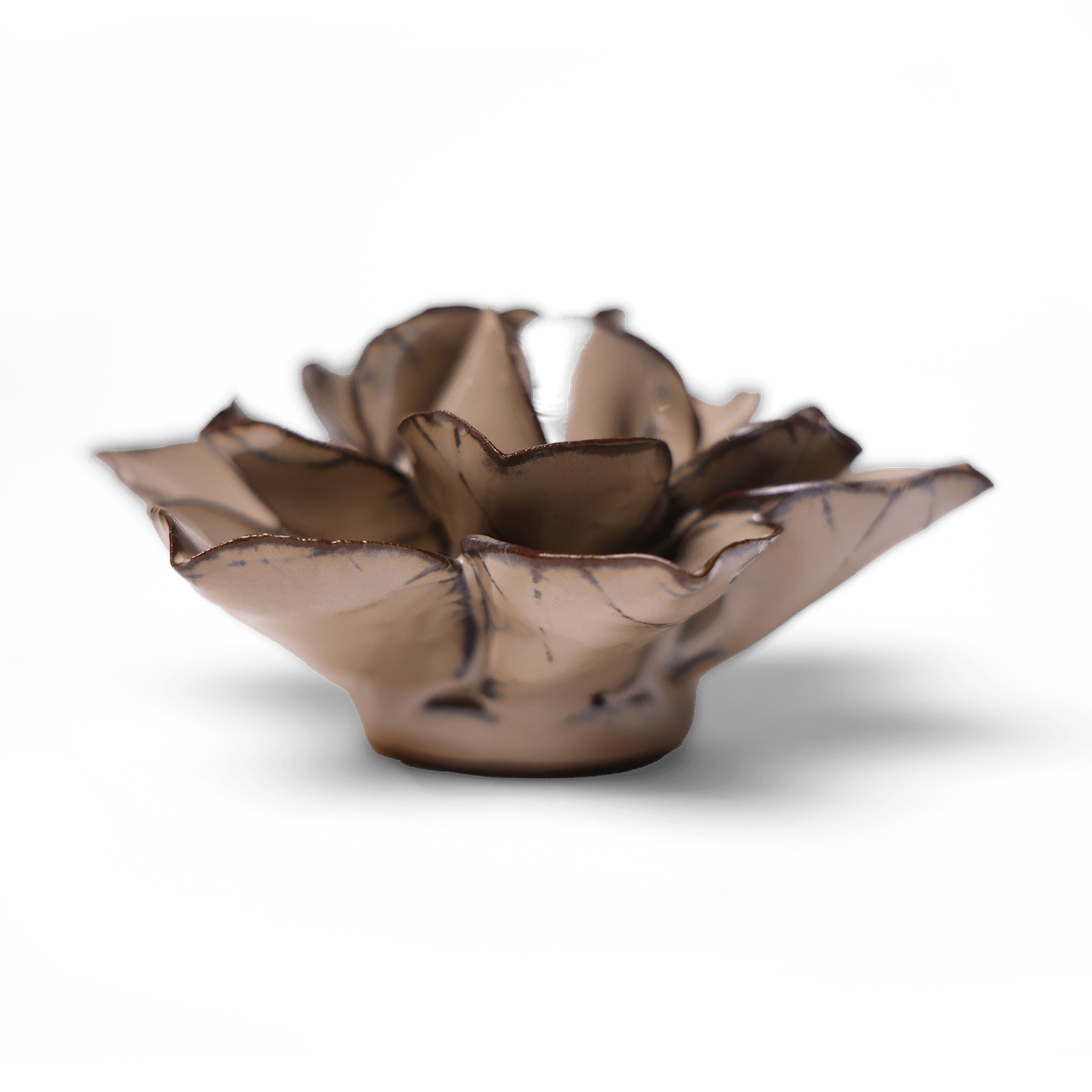 Ceramic Flower Collection Brown Small Flower