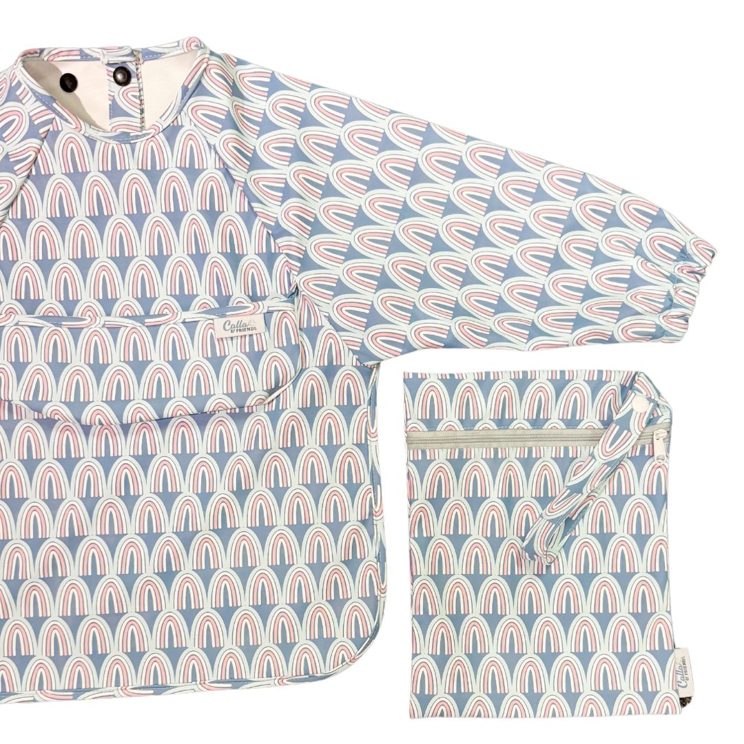 THE GRAYSON ONG SLEEVE BIB-RAINBOW -GREEN