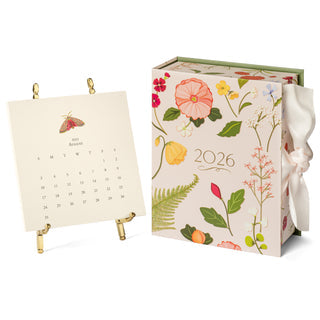 2026 CLASSIC DESK CALENDAR WITH GOLD EASEL