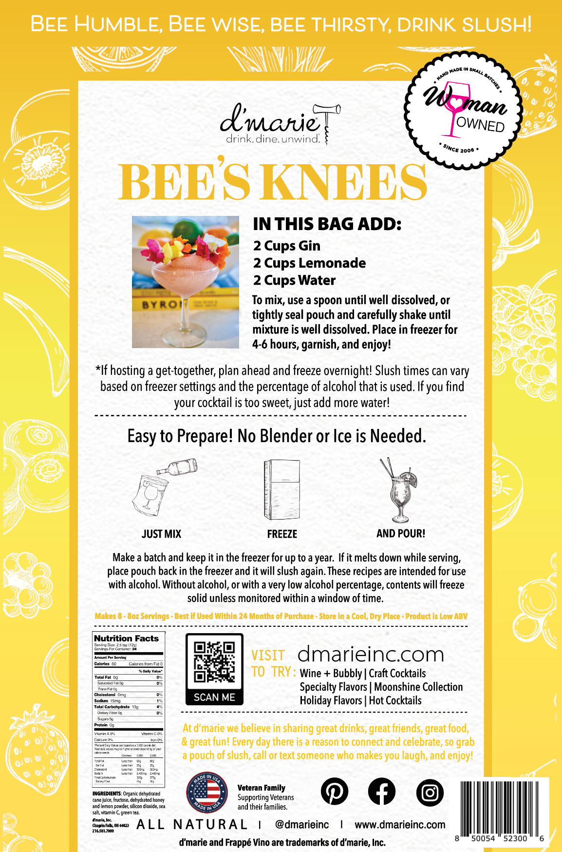 Bees Knees 10 oz Slush Mix