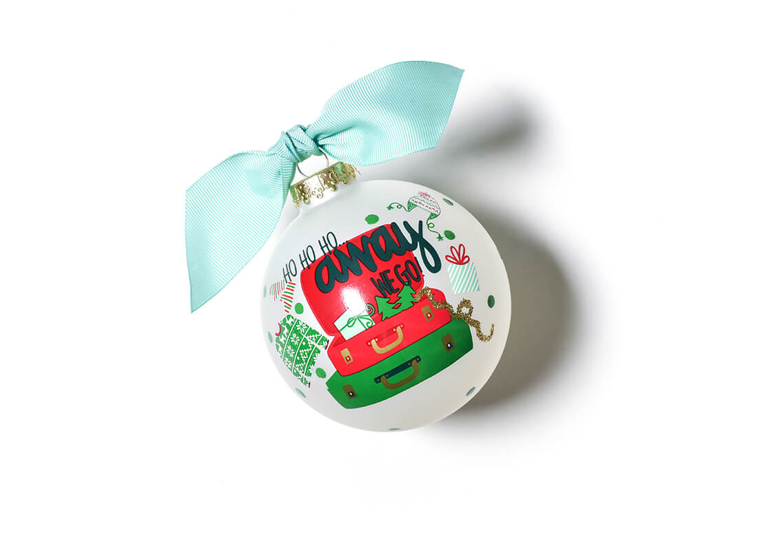 AWAY WE GO 100MM GLASS ORNAMENT