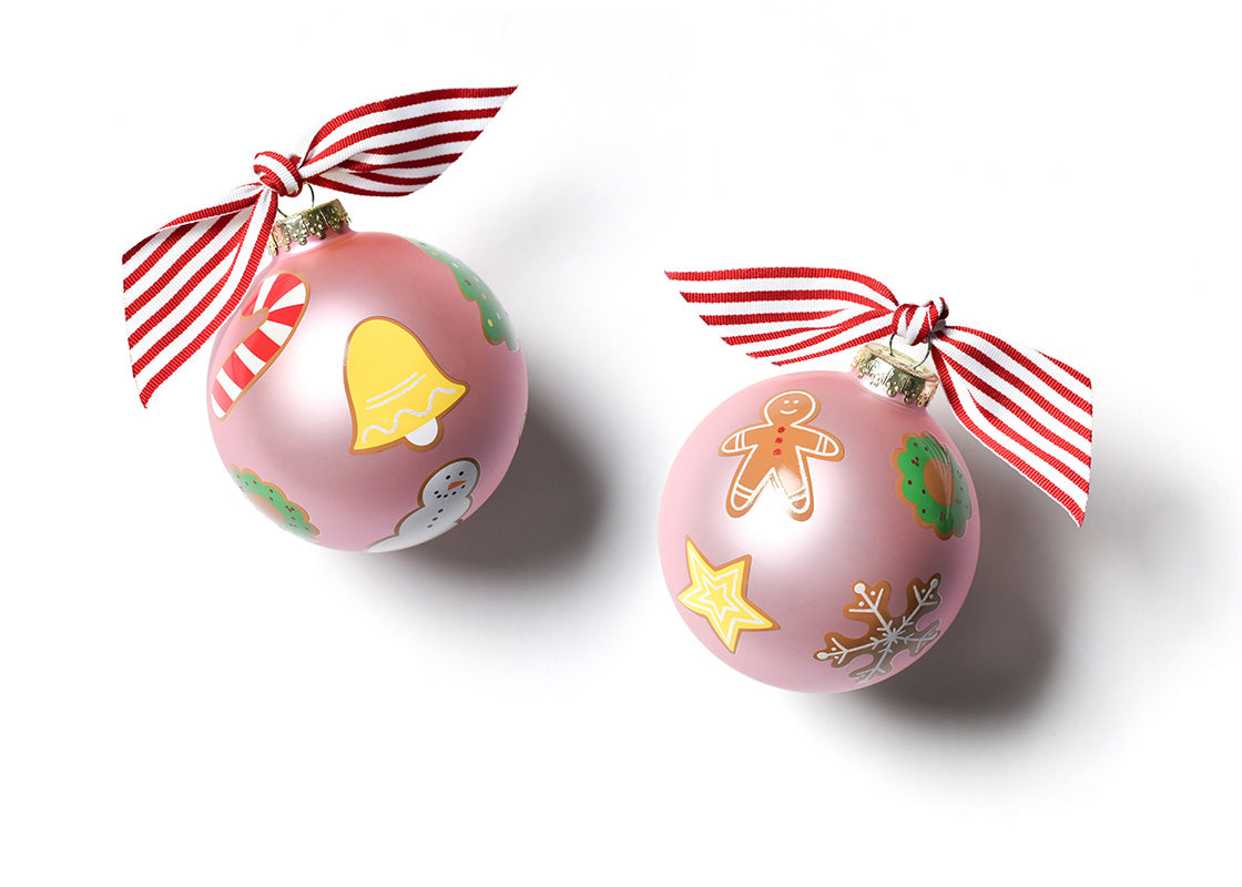 FROSTED CHRISTMAS COOKIES 100MM GLASS ORNAMENT