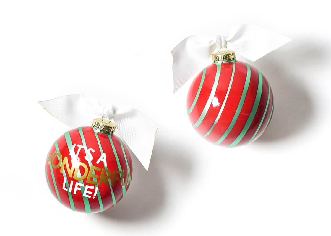 IT'S A WONDERFUL LIFE 100MM GLASS ORNAMENT