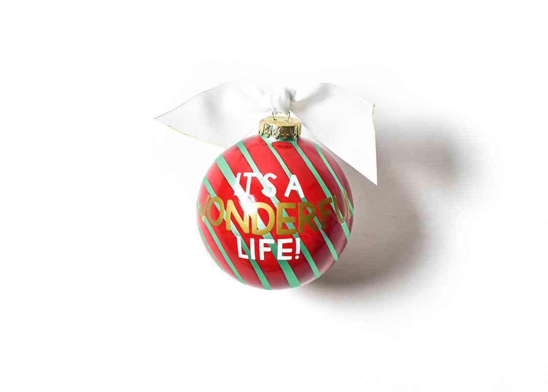 IT'S A WONDERFUL LIFE 100MM GLASS ORNAMENT