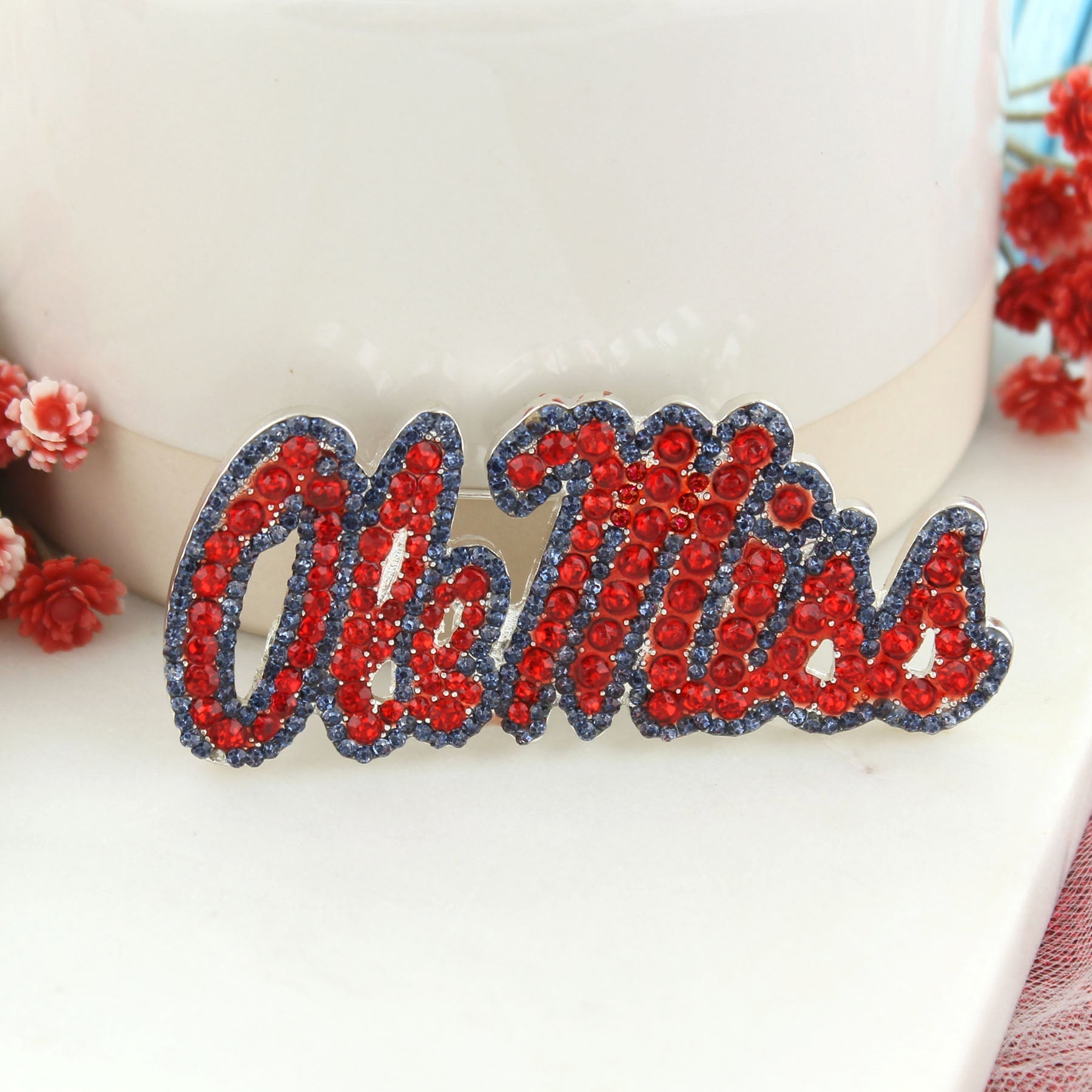 Ole Miss Crystal Logo Pin