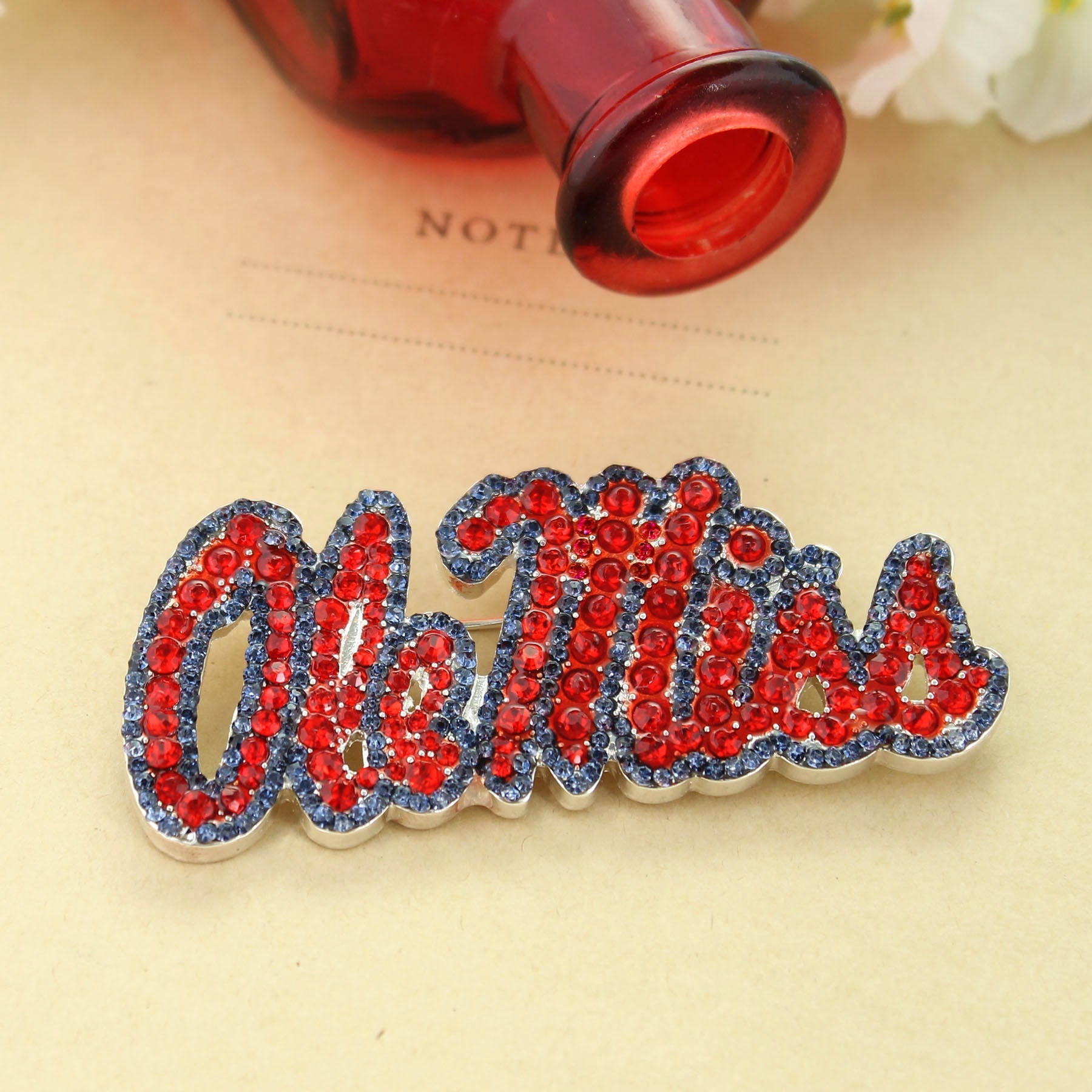 Ole Miss Crystal Logo Pin