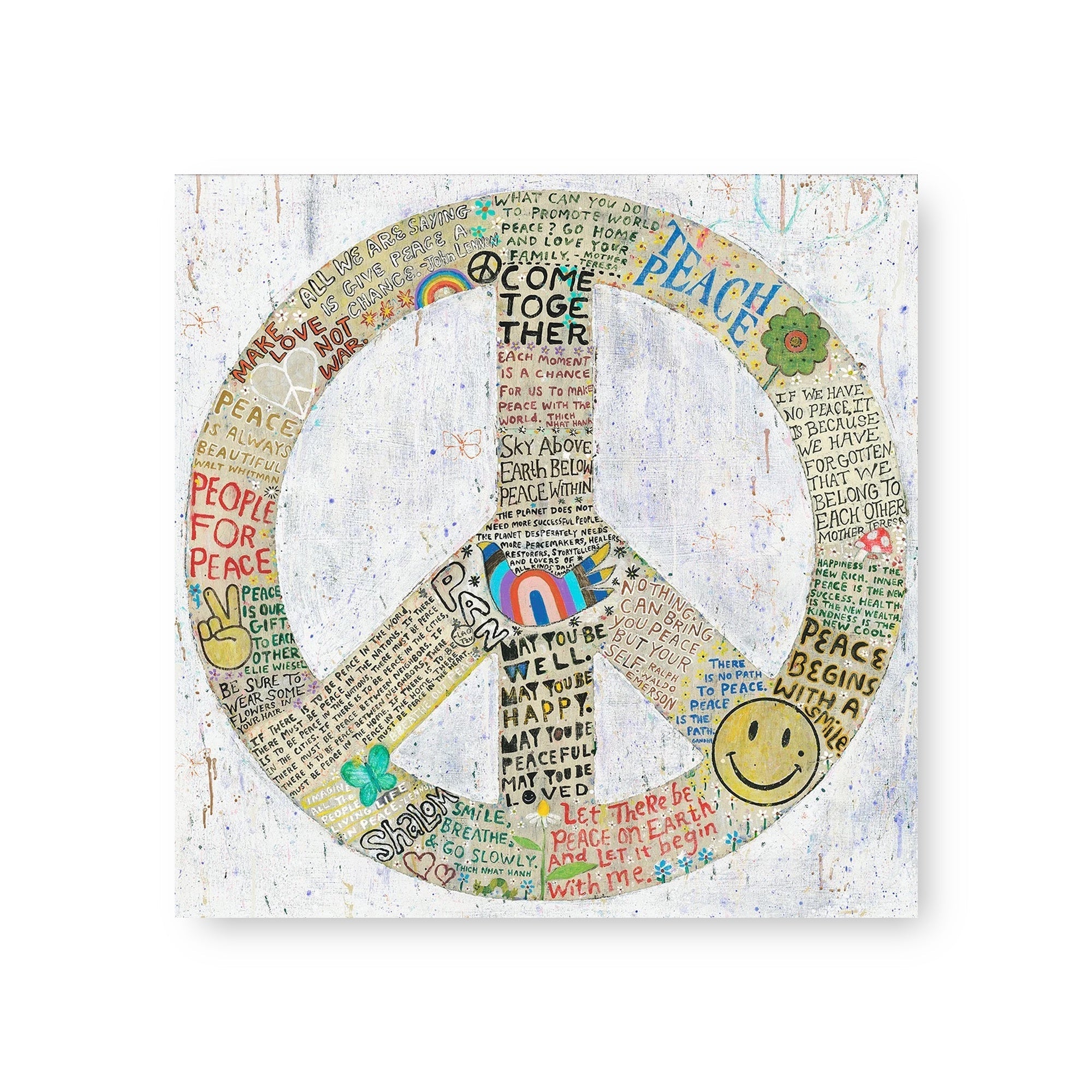 Choose Peace - Art Tile Collection 6" x 6" (Black)