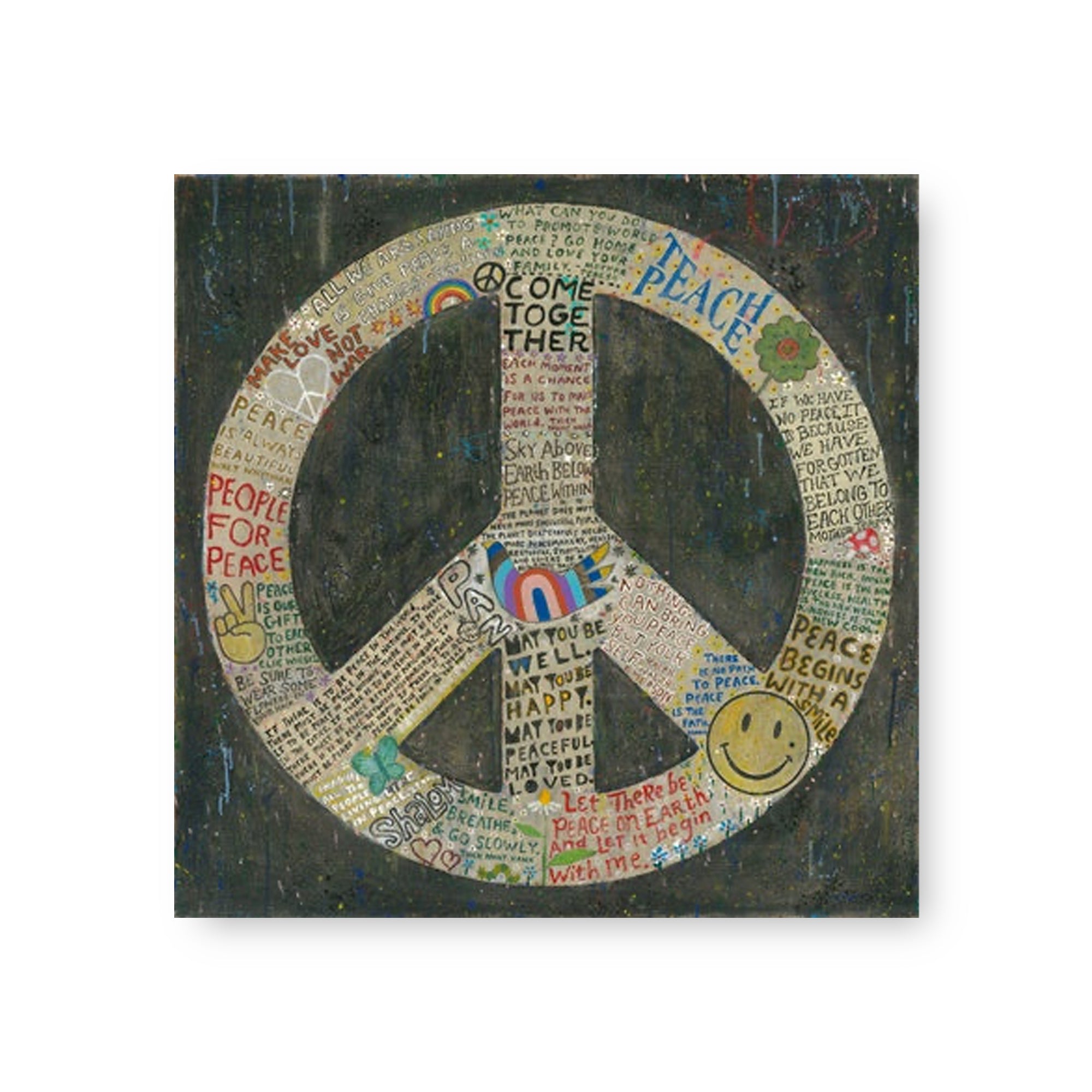 Choose Peace - Art Tile Collection 6" x 6" (Black)