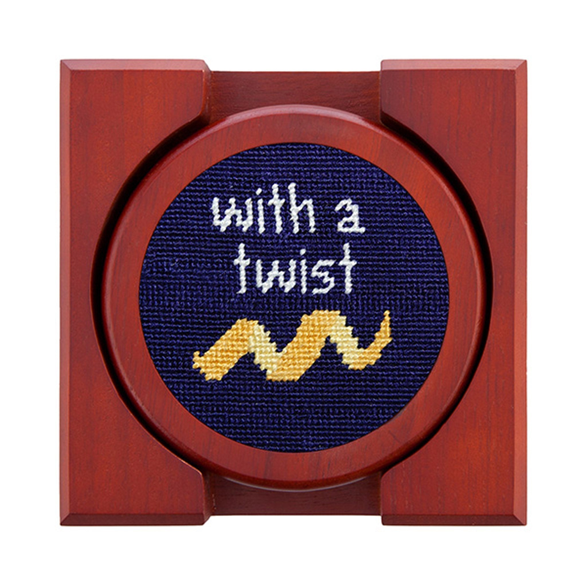 Cocktail Orders Needlepoint Coasters Set