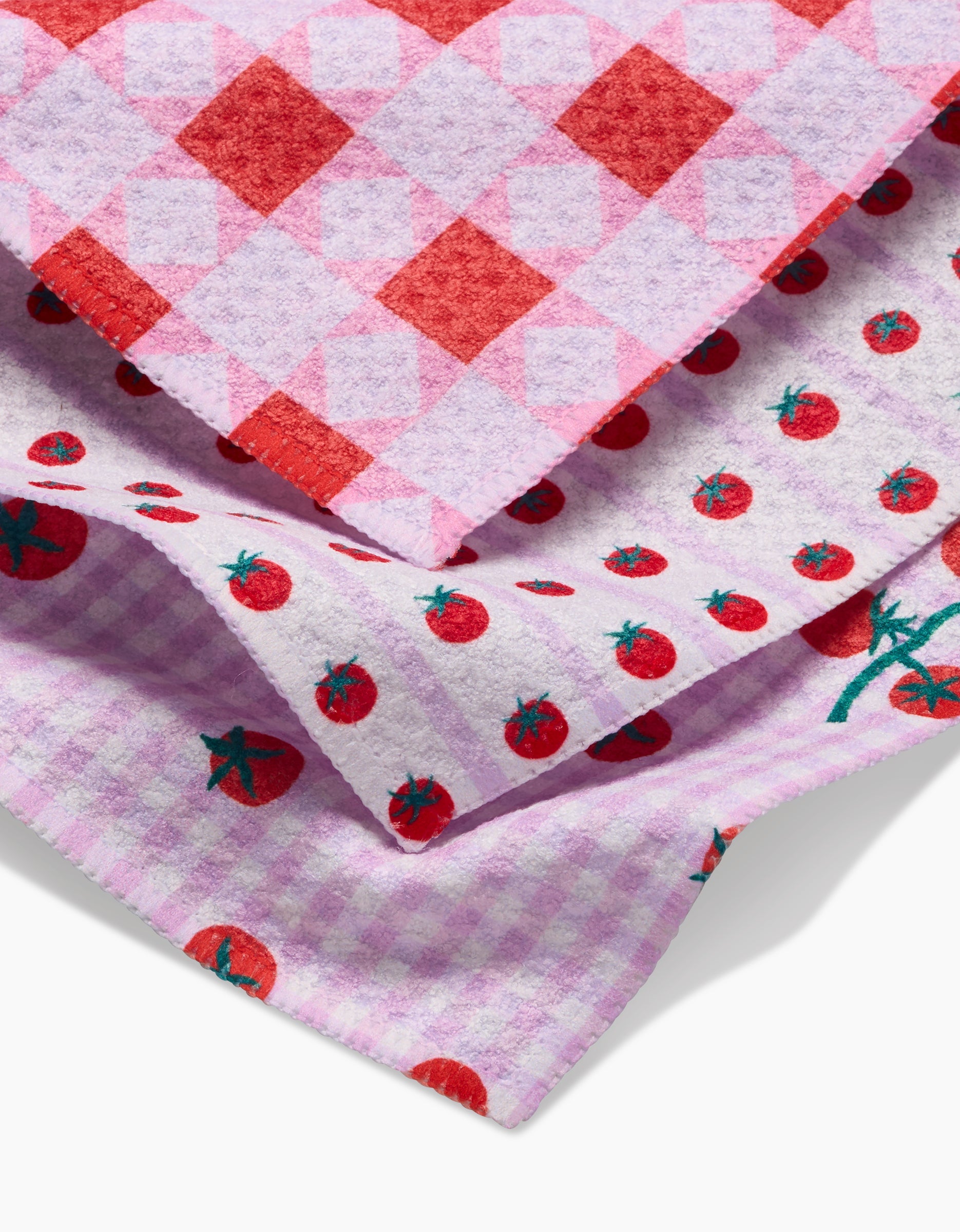 Dish Cloths (set of 3) - Quilt Tomato Harvest