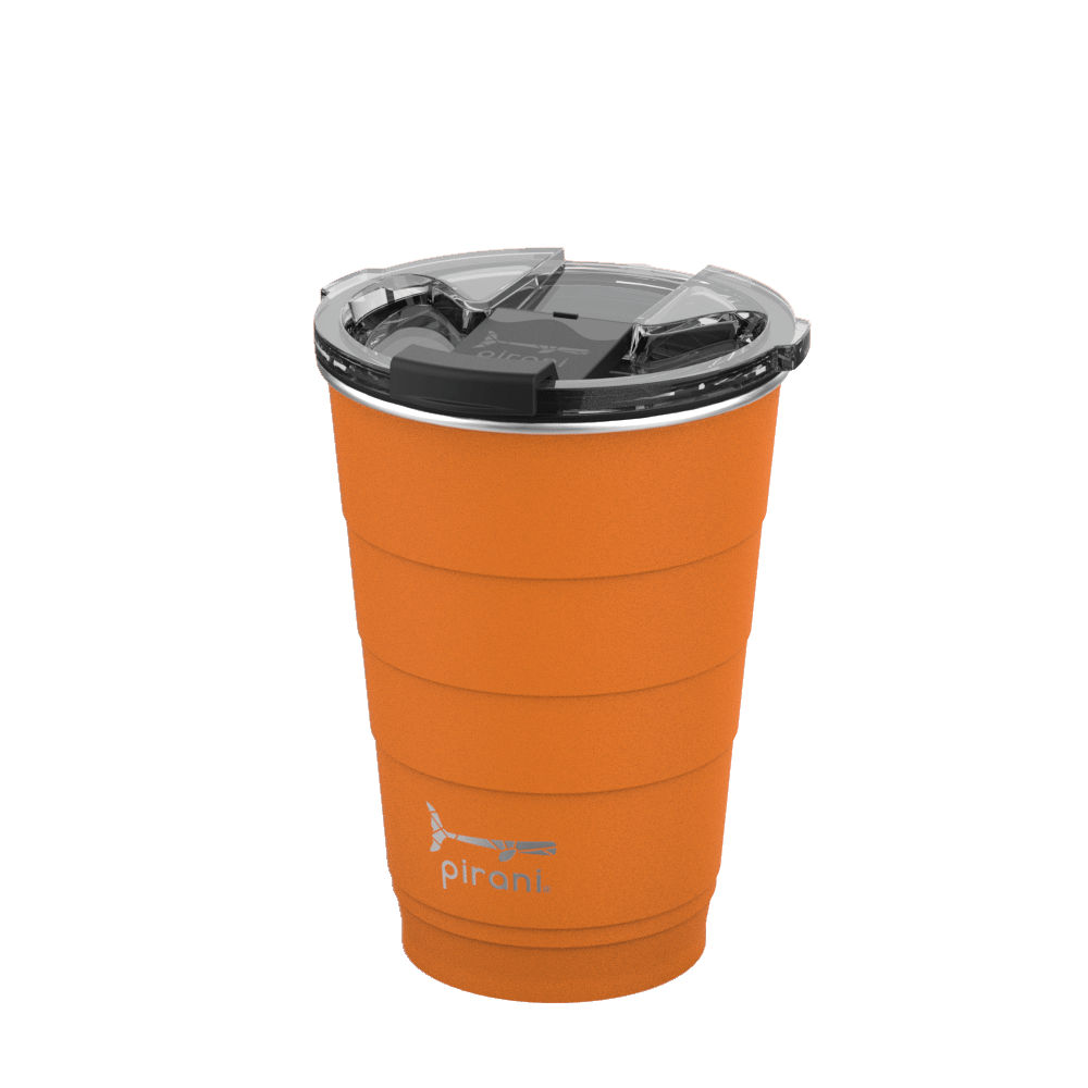 NEW Solar Orange 16 oz Stainless Steel Insulated Tumbler
