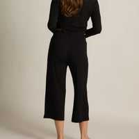 Wide-Leg Capri: Black: Large