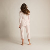 Wide-Leg Capri: Pink: Small
