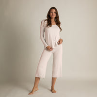 Wide-Leg Capri: Pink: Med.