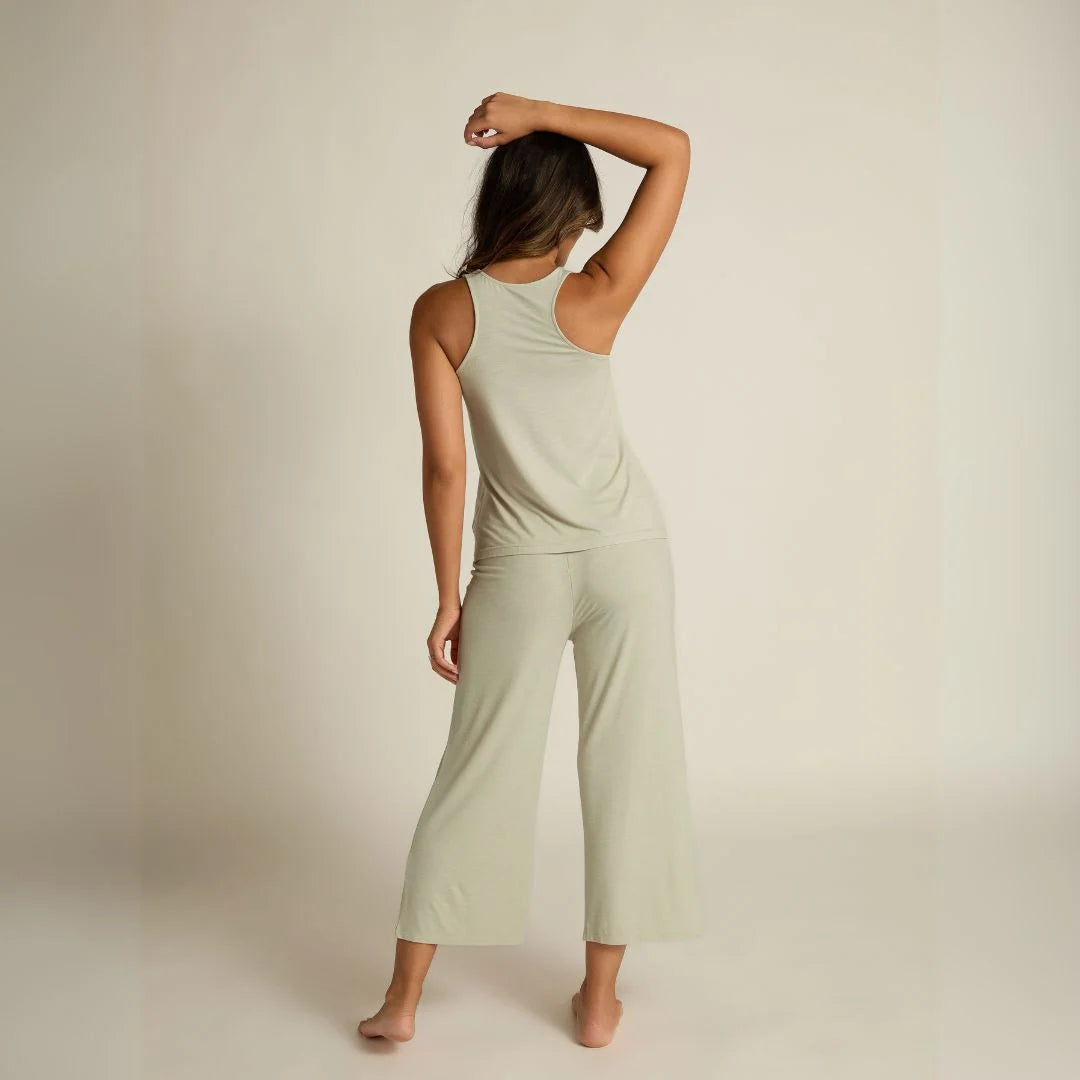 Wide-Leg Capri: Sage: Small