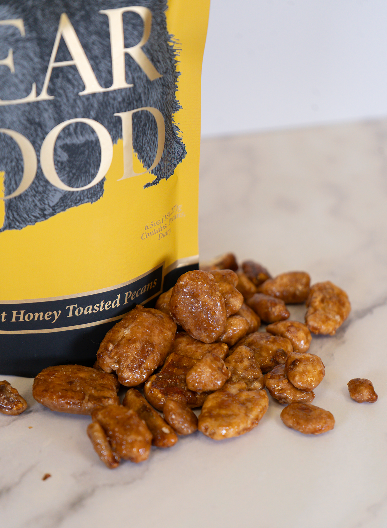 GOURMET HONEY TOASTED PECANS-2 OZ POUCH