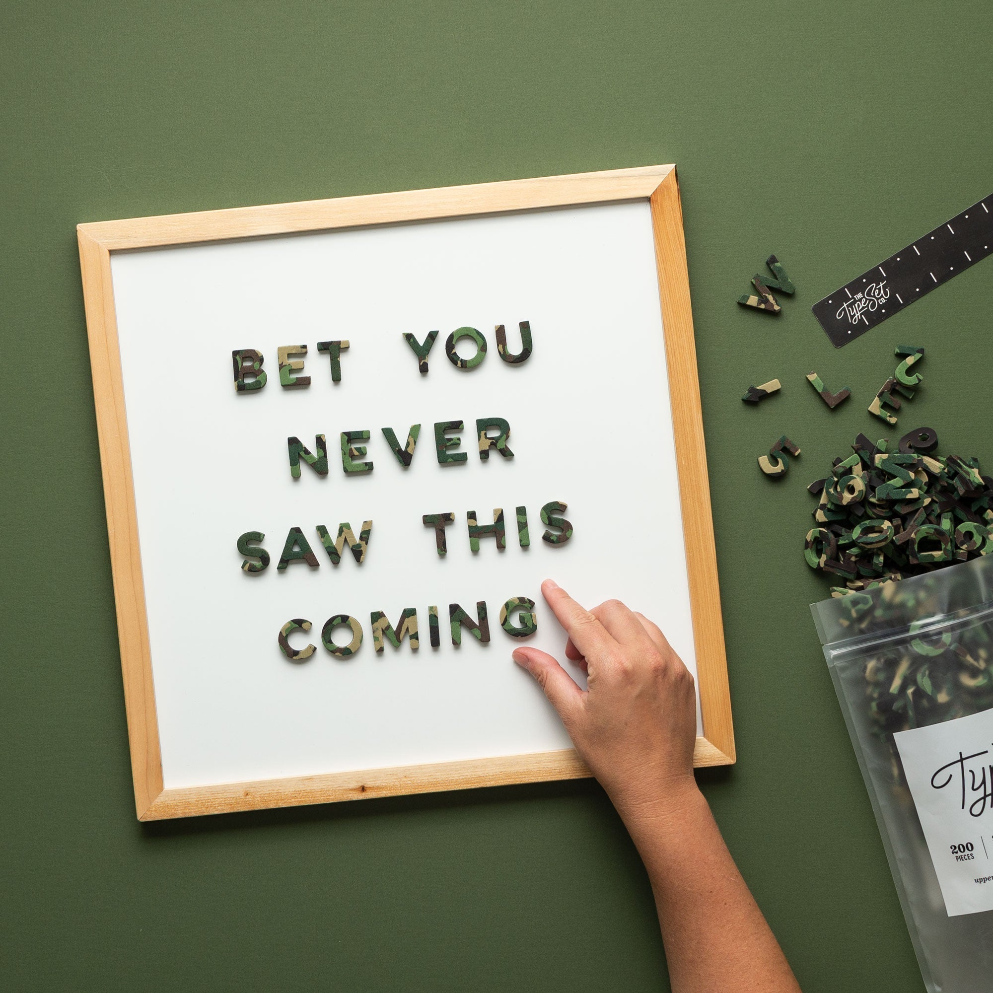 Magnetic Letters Camo Confetti (sans serif)