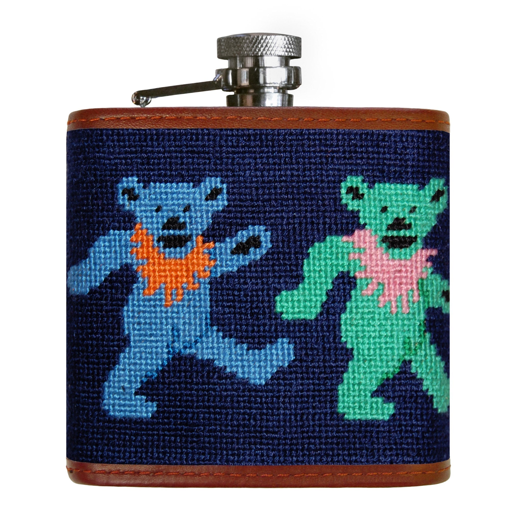 Dancing Bears Flask (Dark Navy)