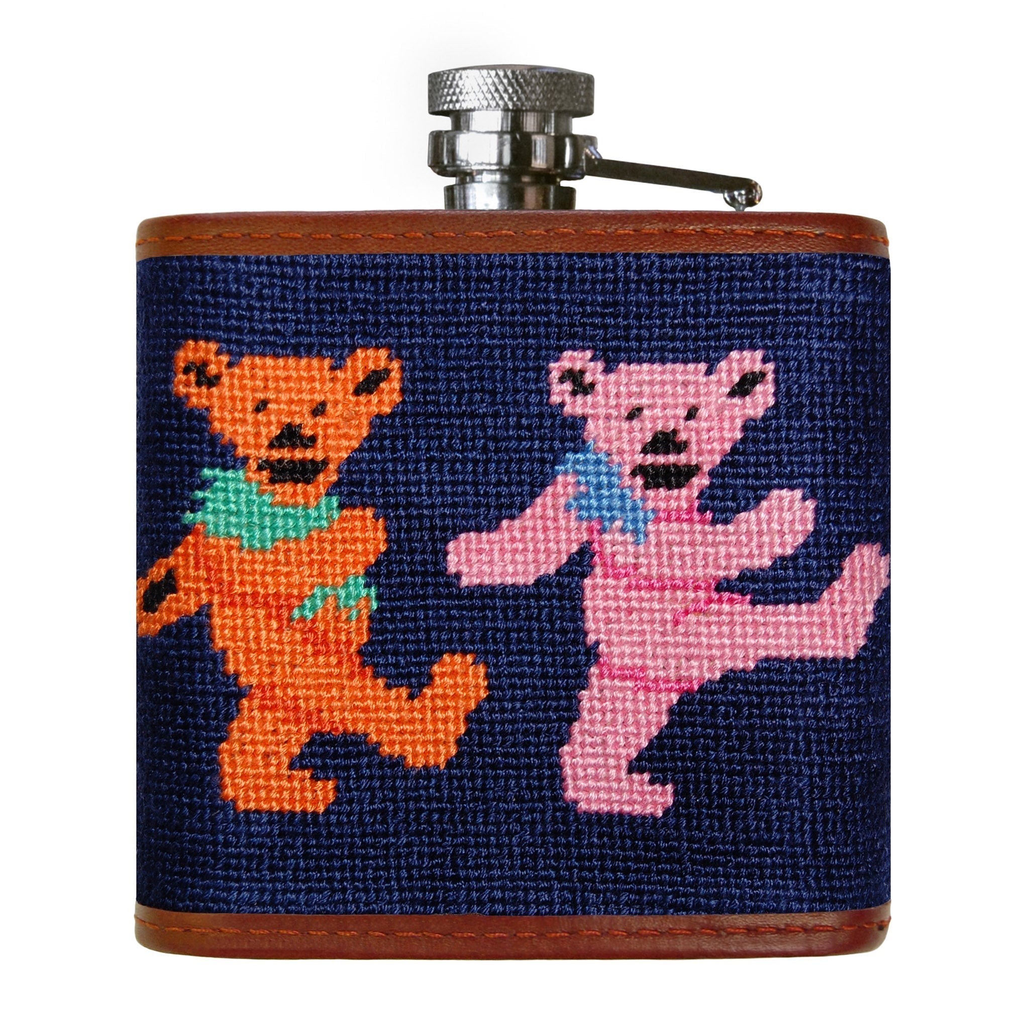 Dancing Bears Flask (Dark Navy)