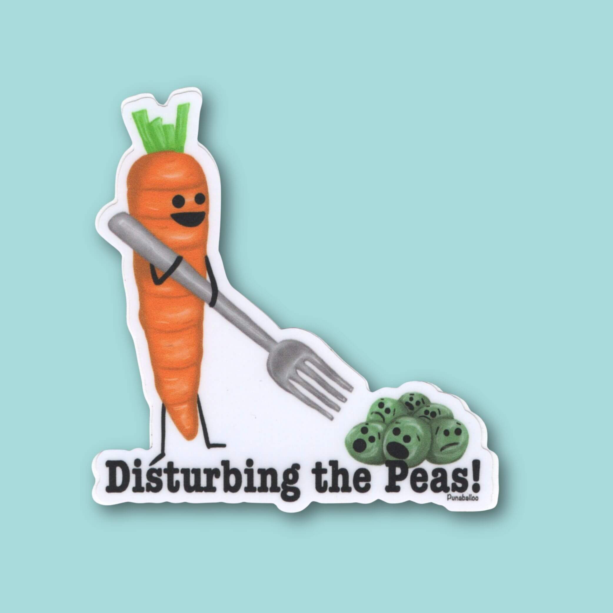 DISTURBING THE PEAS-STICKER